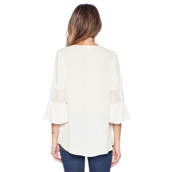 BCBGeneration Ivory Blouson 3/4 Sleeve Blouse Top - Picture 2 of 10